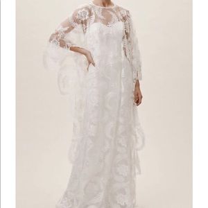 BHLDN WHITE WEDDING CAPE